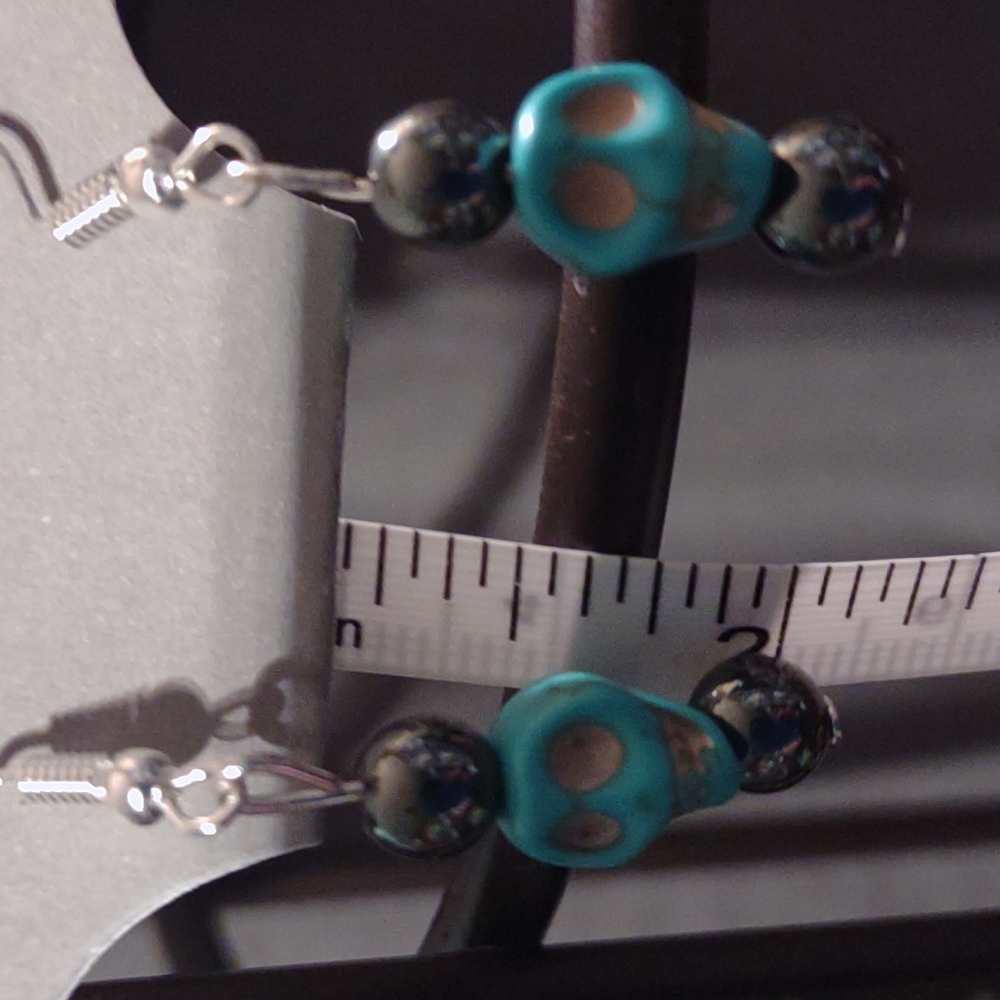 Skull beaded earrings